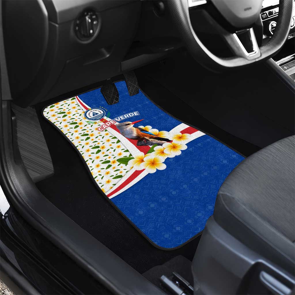 Cape Verde Car Mats Kingfisher Bird Floral Flag Spirit - African Pride