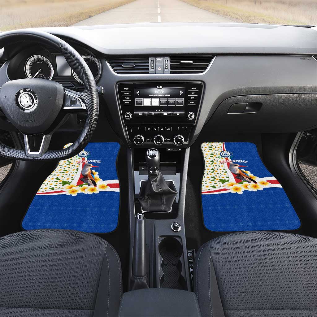 Cape Verde Car Mats Kingfisher Bird Floral Flag Spirit - African Pride