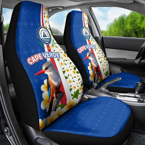 Cape Verde Car Seat Cover Kingfisher Bird Floral Flag Spirit - African Pride