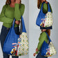 Cape Verde Grocery Bag Kingfisher Bird Floral Flag Spirit - African Pride