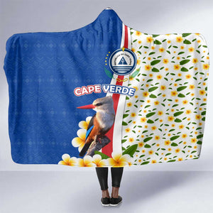 Cape Verde Hooded Blanket Kingfisher Bird Floral Flag Spirit - African Pride