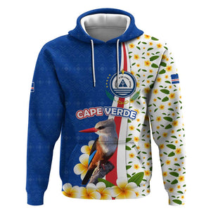 Cape Verde Hoodie Kingfisher Bird Floral Flag Spirit - African Pride