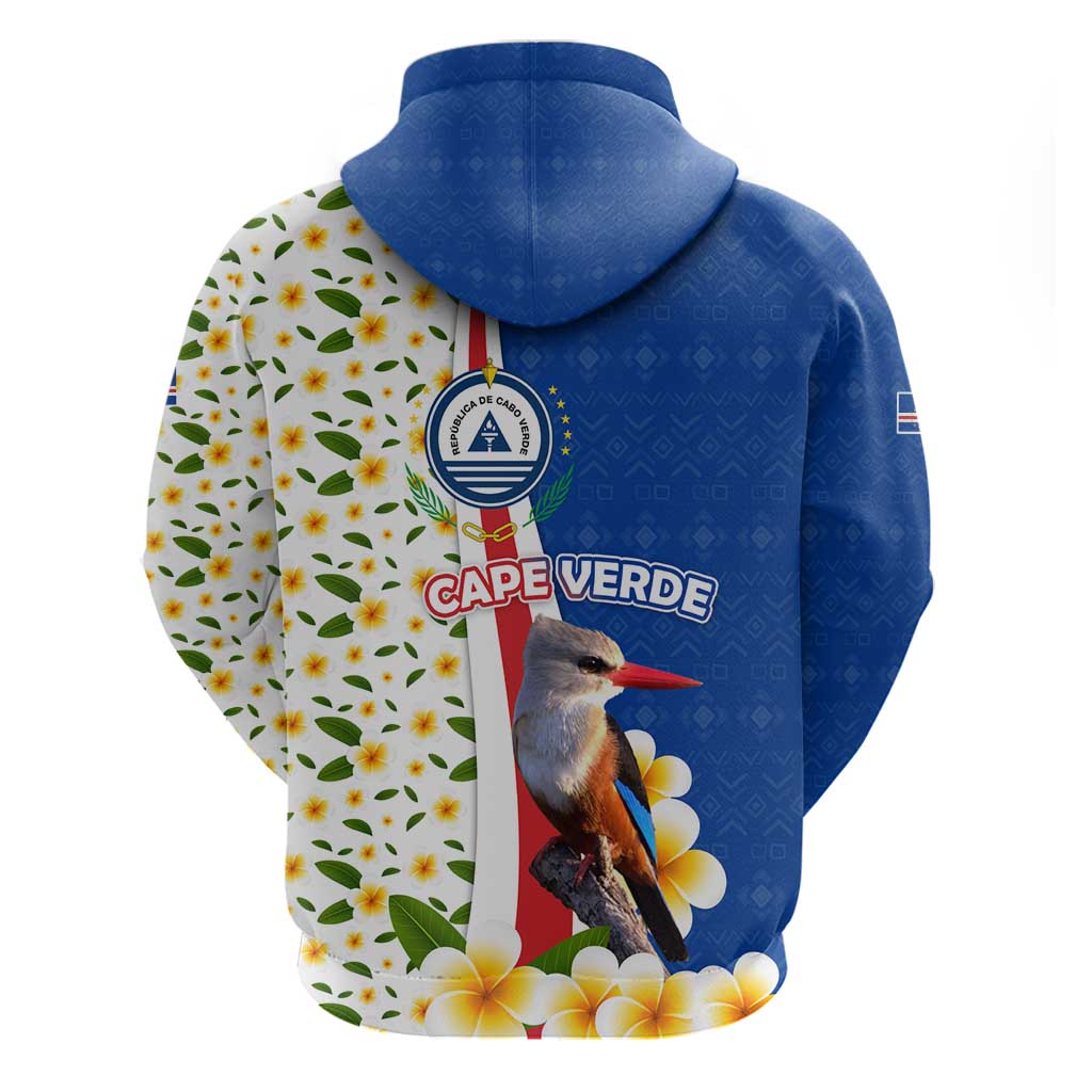 Cape Verde Hoodie Kingfisher Bird Floral Flag Spirit - African Pride