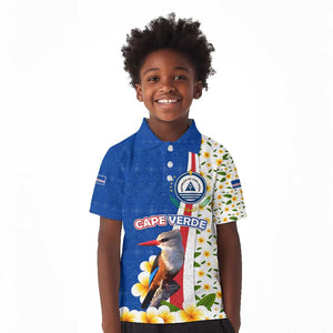 Cape Verde Kid Polo Shirt Kingfisher Bird Floral Flag Spirit - African Pride