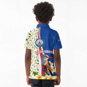 Cape Verde Kid Polo Shirt Kingfisher Bird Floral Flag Spirit - African Pride