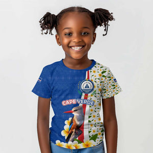 Cape Verde Kid T shirt Kingfisher Bird Floral Flag Spirit - African Pride