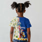 Cape Verde Kid T shirt Kingfisher Bird Floral Flag Spirit - African Pride