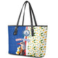 Cape Verde Leather Tote Bag Kingfisher Bird Floral Flag Spirit - African Pride