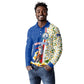 Cape Verde Long Sleeve Polo Shirt Kingfisher Bird Floral Flag Spirit - African Pride