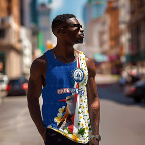 Cape Verde Men Tank Top Kingfisher Bird Floral Flag Spirit - African Pride