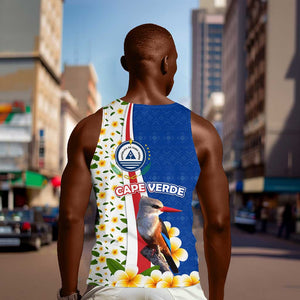 Cape Verde Men Tank Top Kingfisher Bird Floral Flag Spirit - African Pride