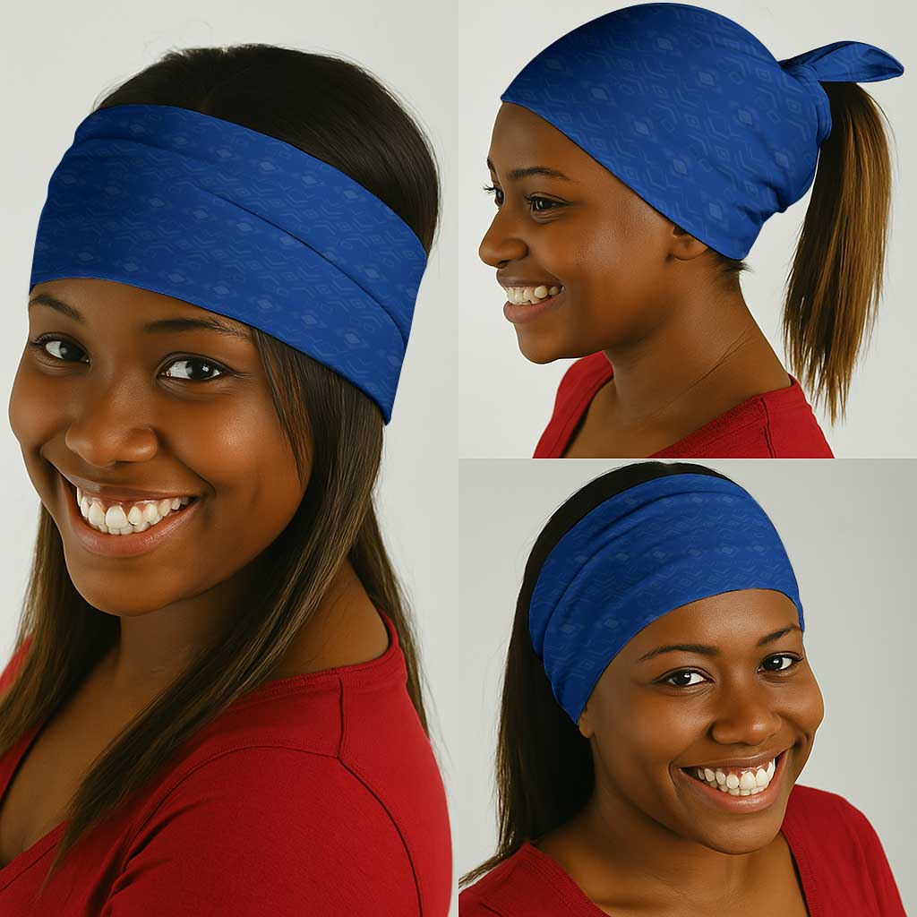 Cape Verde Neck Gaiter Kingfisher Bird Floral Flag Spirit - African Pride
