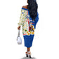 Cape Verde Off The Shoulder Long Sleeve Dress Kingfisher Bird Floral Flag Spirit - African Pride