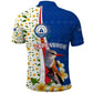 Cape Verde Polo Shirt Kingfisher Bird Floral Flag Spirit - African Pride