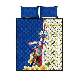 Cape Verde Quilt Bed Set Kingfisher Bird Floral Flag Spirit - African Pride