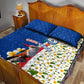 Cape Verde Quilt Bed Set Kingfisher Bird Floral Flag Spirit - African Pride