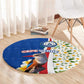 Cape Verde Round Carpet Kingfisher Bird Floral Flag Spirit - African Pride