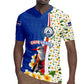 Cape Verde Rugby Jersey Kingfisher Bird Floral Flag Spirit - African Pride