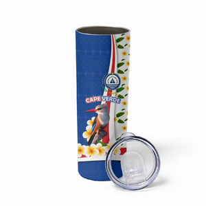 Cape Verde Skinny Tumbler Kingfisher Bird Floral Flag Spirit - African Pride