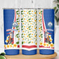 Cape Verde Skinny Tumbler Kingfisher Bird Floral Flag Spirit - African Pride