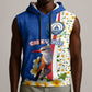 Cape Verde Sleeveless Hoodie Kingfisher Bird Floral Flag Spirit - African Pride