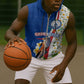 Cape Verde Sleeveless Zip Hoodie Kingfisher Bird Floral Flag Spirit - African Pride