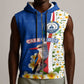 Cape Verde Sleeveless Zip Hoodie Kingfisher Bird Floral Flag Spirit - African Pride