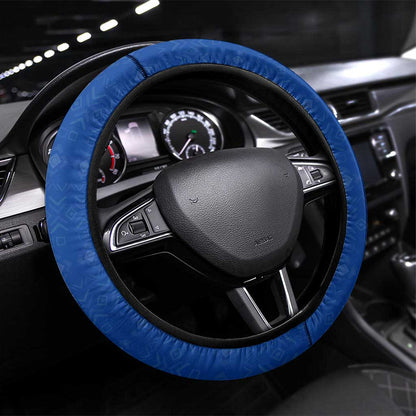 Cape Verde Steering Wheel Cover Kingfisher Bird Floral Flag Spirit - African Pride