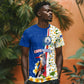 Cape Verde T shirt Kingfisher Bird Floral Flag Spirit - African Pride