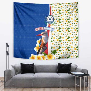 Cape Verde Tapestry Kingfisher Bird Floral Flag Spirit - African Pride