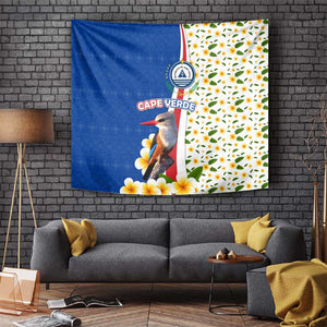 Cape Verde Tapestry Kingfisher Bird Floral Flag Spirit - African Pride