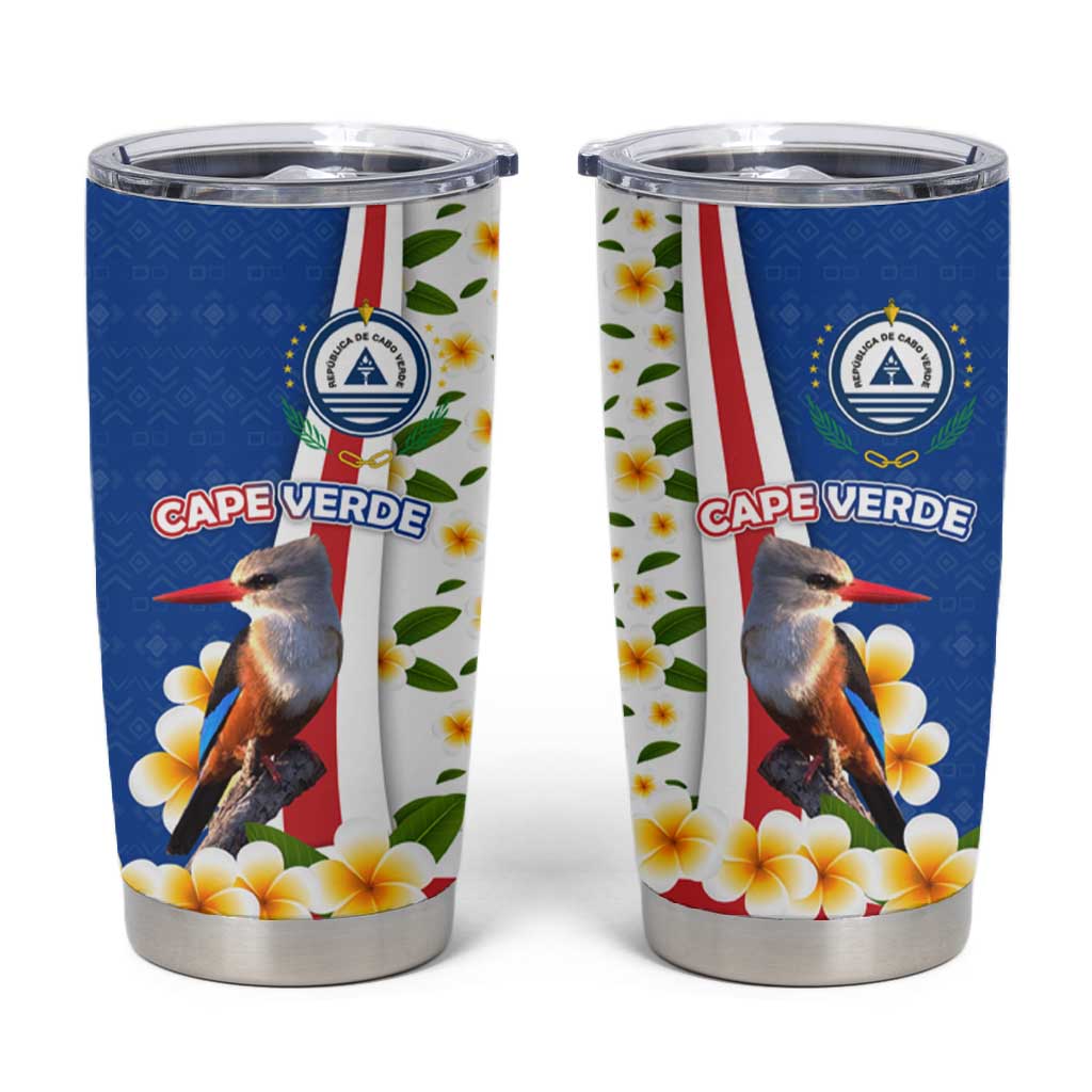 Cape Verde Tumbler Cup Kingfisher Bird Floral Flag Spirit - African Pride