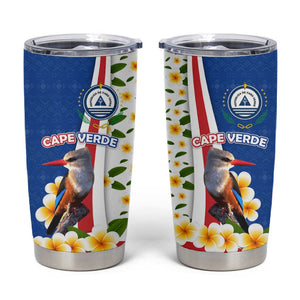 Cape Verde Tumbler Cup Kingfisher Bird Floral Flag Spirit - African Pride