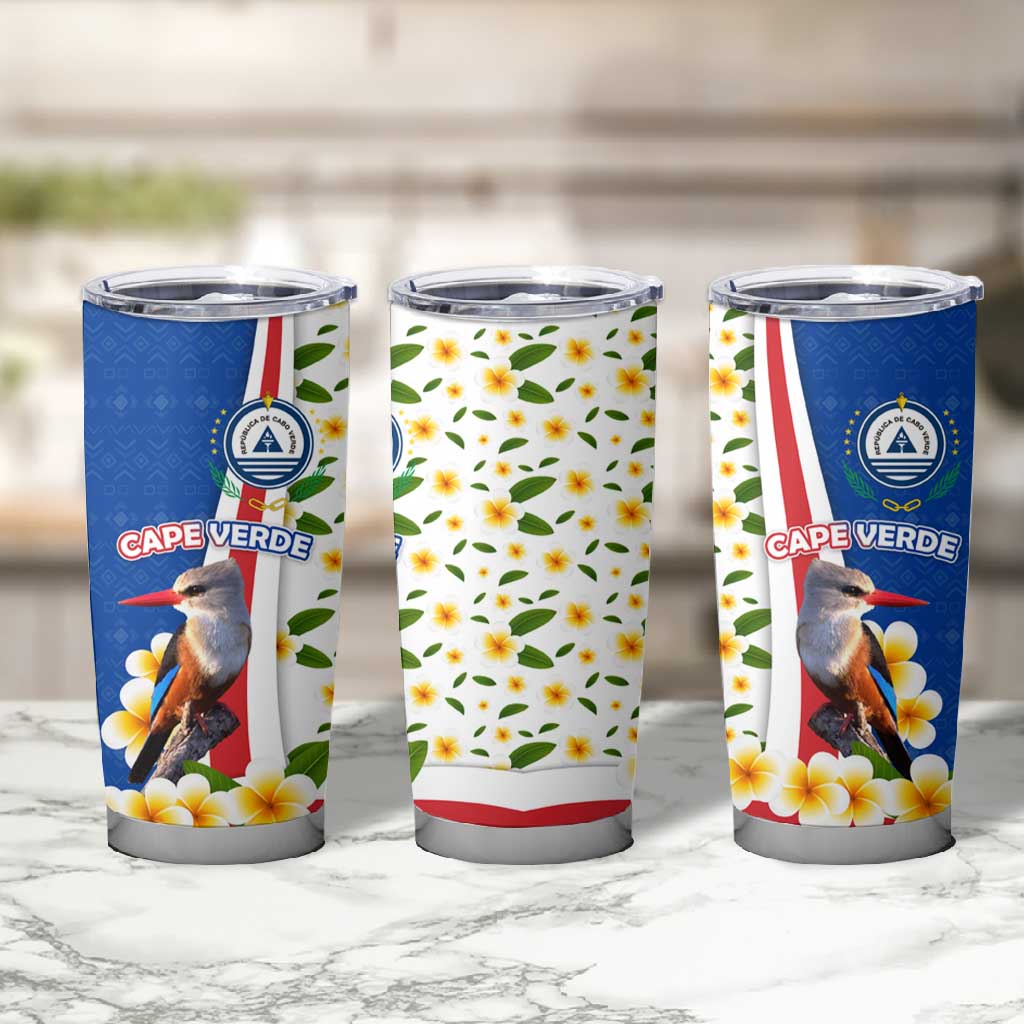 Cape Verde Tumbler Cup Kingfisher Bird Floral Flag Spirit - African Pride