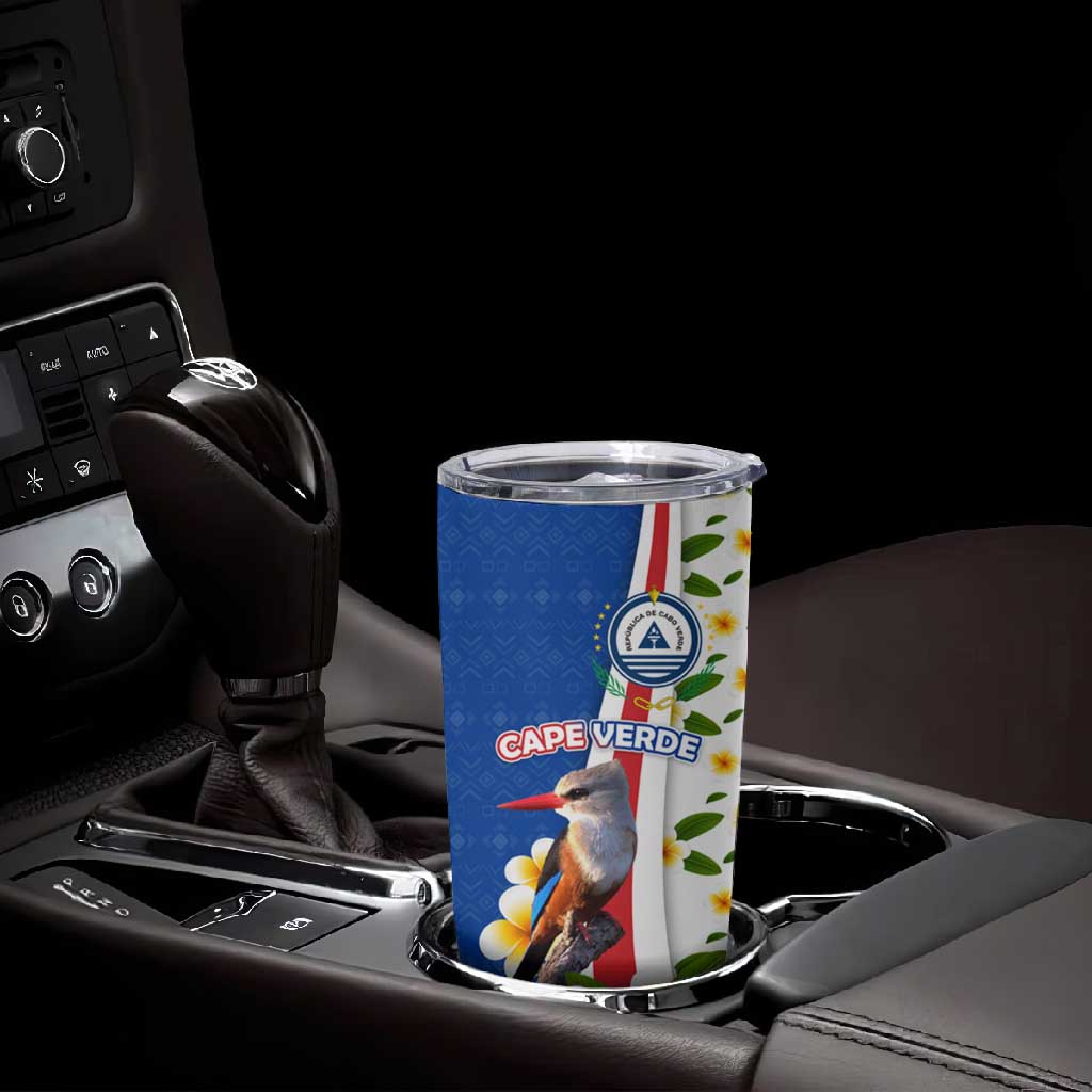Cape Verde Tumbler Cup Kingfisher Bird Floral Flag Spirit - African Pride