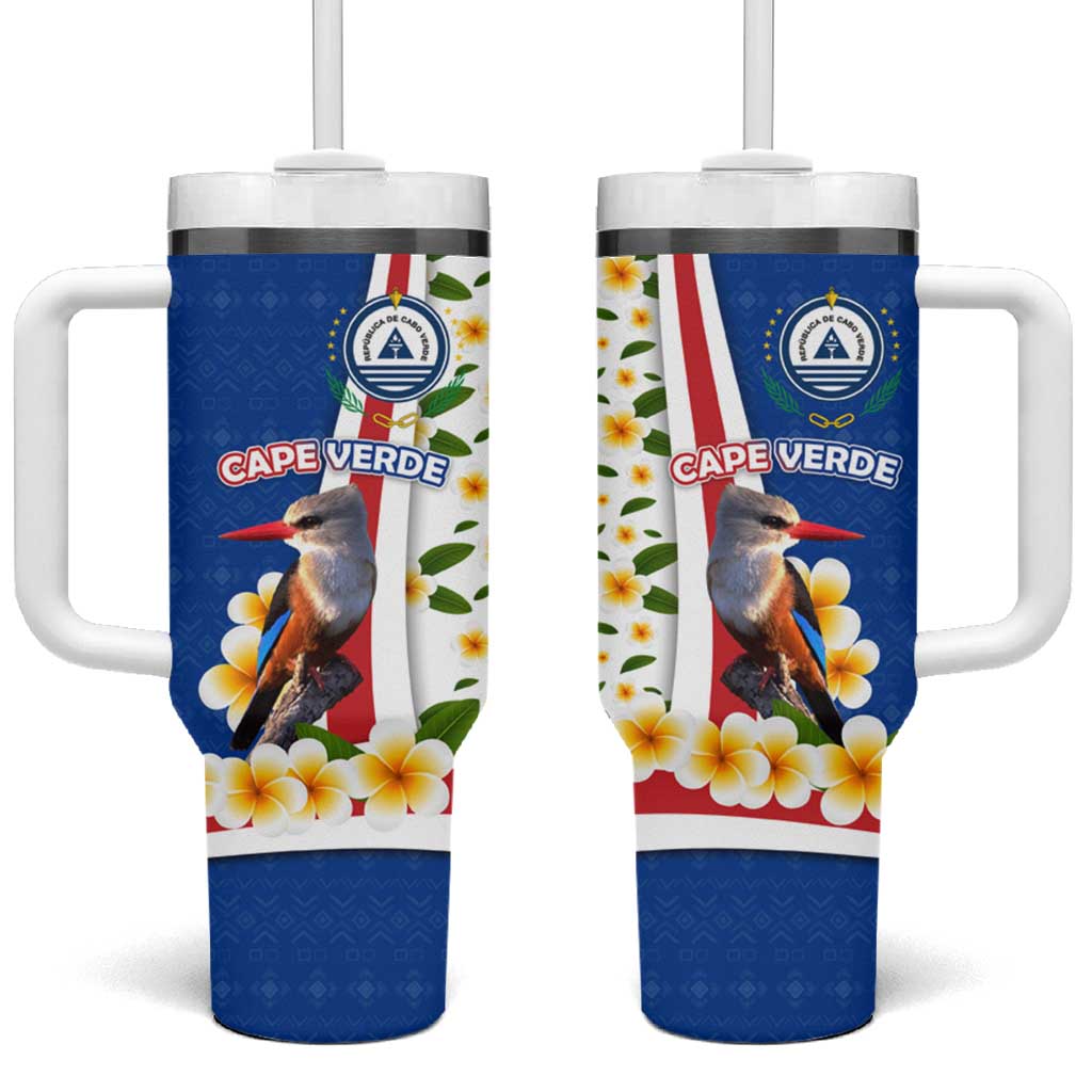 Cape Verde Tumbler With Handle Kingfisher Bird Floral Flag Spirit - African Pride
