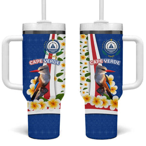 Cape Verde Tumbler With Handle Kingfisher Bird Floral Flag Spirit - African Pride