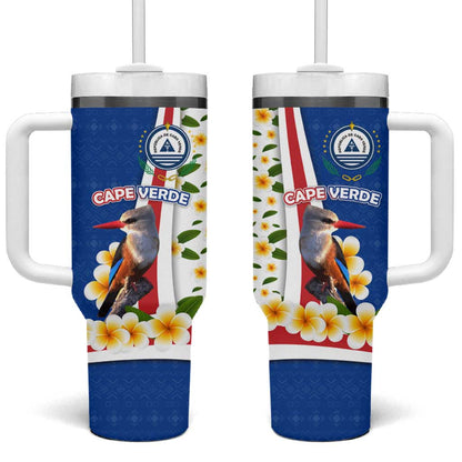 Cape Verde Tumbler With Handle Kingfisher Bird Floral Flag Spirit - African Pride