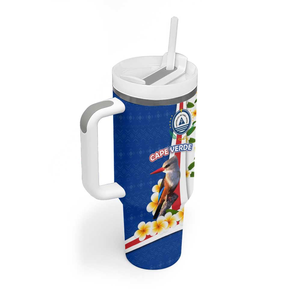 Cape Verde Tumbler With Handle Kingfisher Bird Floral Flag Spirit - African Pride