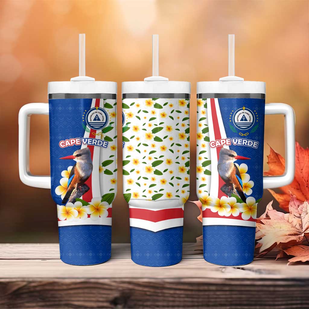 Cape Verde Tumbler With Handle Kingfisher Bird Floral Flag Spirit - African Pride