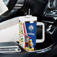 Cape Verde Tumbler With Handle Kingfisher Bird Floral Flag Spirit - African Pride