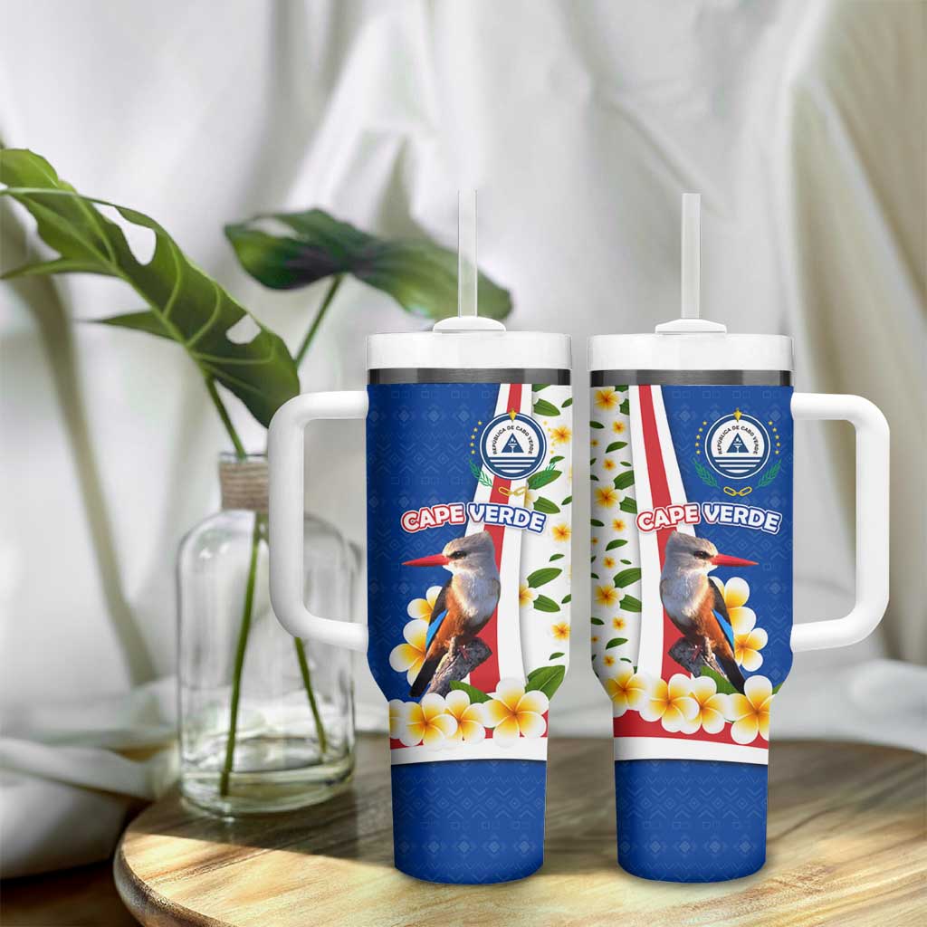 Cape Verde Tumbler With Handle Kingfisher Bird Floral Flag Spirit - African Pride