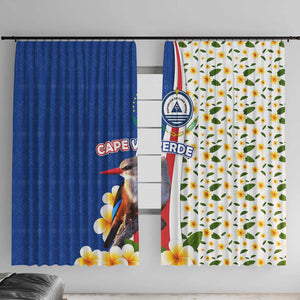 Cape Verde Window Curtain Kingfisher Bird Floral Flag Spirit - African Pride