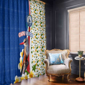 Cape Verde Window Curtain Kingfisher Bird Floral Flag Spirit - African Pride