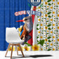 Cape Verde Window Curtain Kingfisher Bird Floral Flag Spirit - African Pride