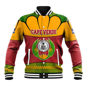 Cape Verde Baseball Jacket One Heart Ten Islands National Emblem Spirit - African Pride
