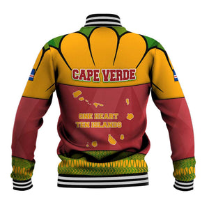 Cape Verde Baseball Jacket One Heart Ten Islands National Emblem Spirit - African Pride