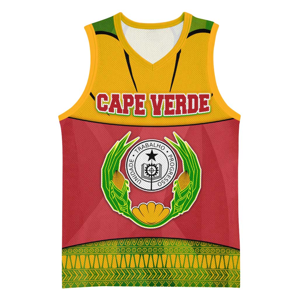 Cape Verde Basketball Jersey One Heart Ten Islands National Emblem Spirit - African Pride