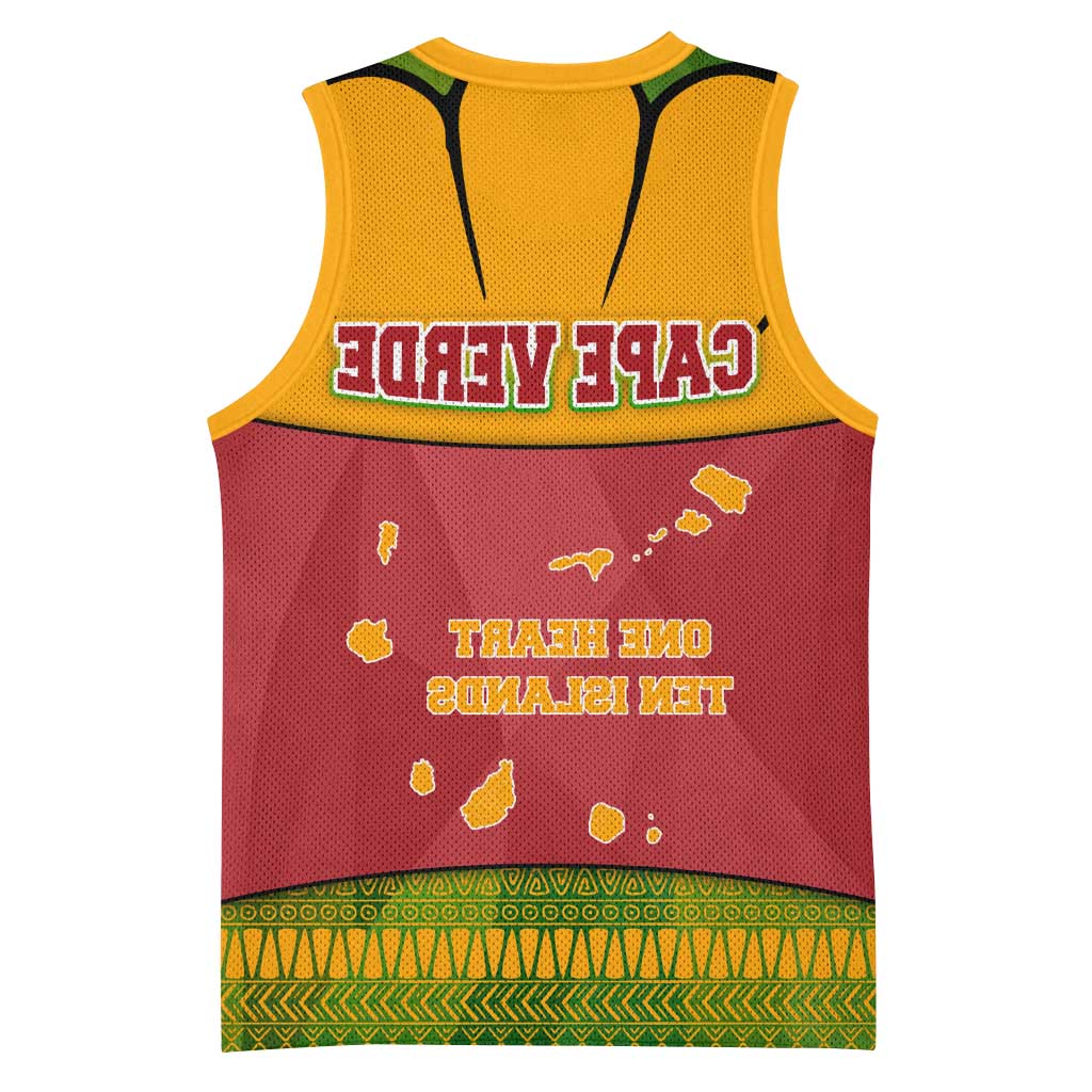 Cape Verde Basketball Jersey One Heart Ten Islands National Emblem Spirit - African Pride