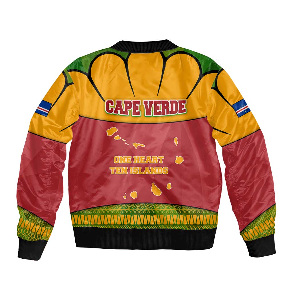 Cape Verde Bomber Jacket One Heart Ten Islands National Emblem Spirit - African Pride
